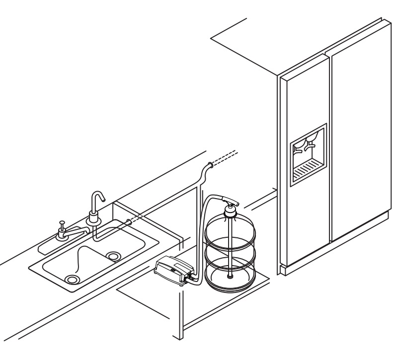 BW5000 dispensing system for refrigerator