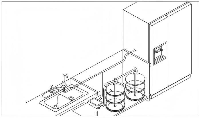 refrigerator with Dual inlet BW system refrigerator with Dual inlet BW system