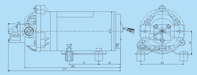 DP diaphragm pump Dimension DP diaphragm pump Dimension